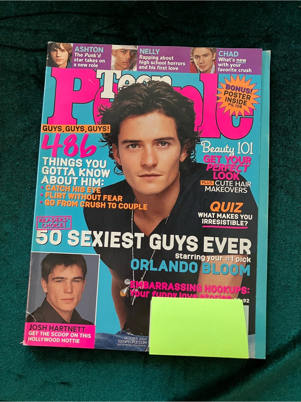 Vintage Teen People Magazine October 2004 Orlando Bloom Cover